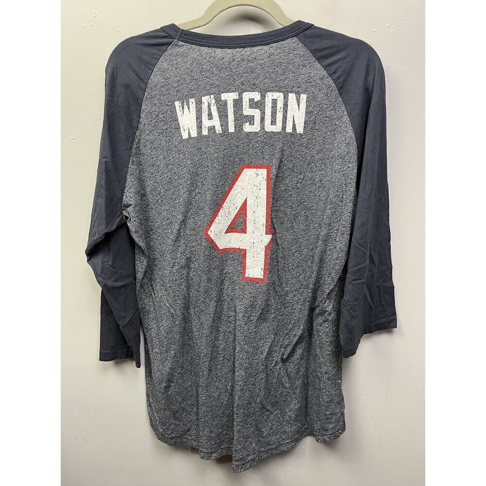 Houston Texans Raglan shirt Womens Size 2X Blue Raglan T-Shirt Watson #4